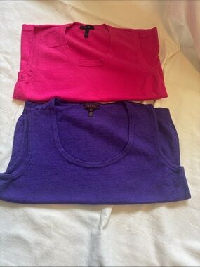 Escada Bright Pink and Purple Girls' Sleeveless Knit Tanks